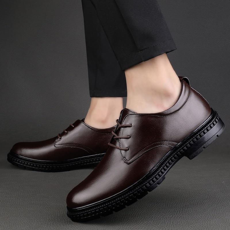 Oxford Mens Shoes Lace Up Dress Shoes Comfort Soft Oxford Business Casual Derby Shoe4
