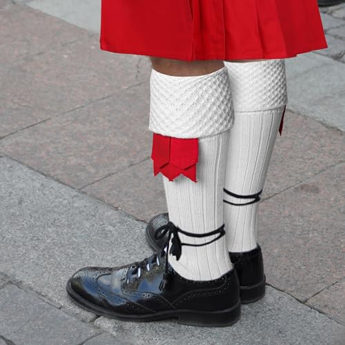 DSS KILTS-Kilt Hose, Tradional Scottish Kilt Scocks Wool Blend, Bubbled Design Kilt Socks for USA Shoe Sizes3