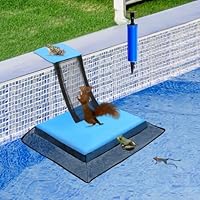 PEEH Pool Tier Saving Escape Ramp, Frog Log Saver Critter for Swimming Pool, Rescue for Frosch, Toads, Lizards, Ducks, Snakes, Eichhörnchen, Streifenhörnchen, Reduziert Pool Wartung Zubehör, Blau