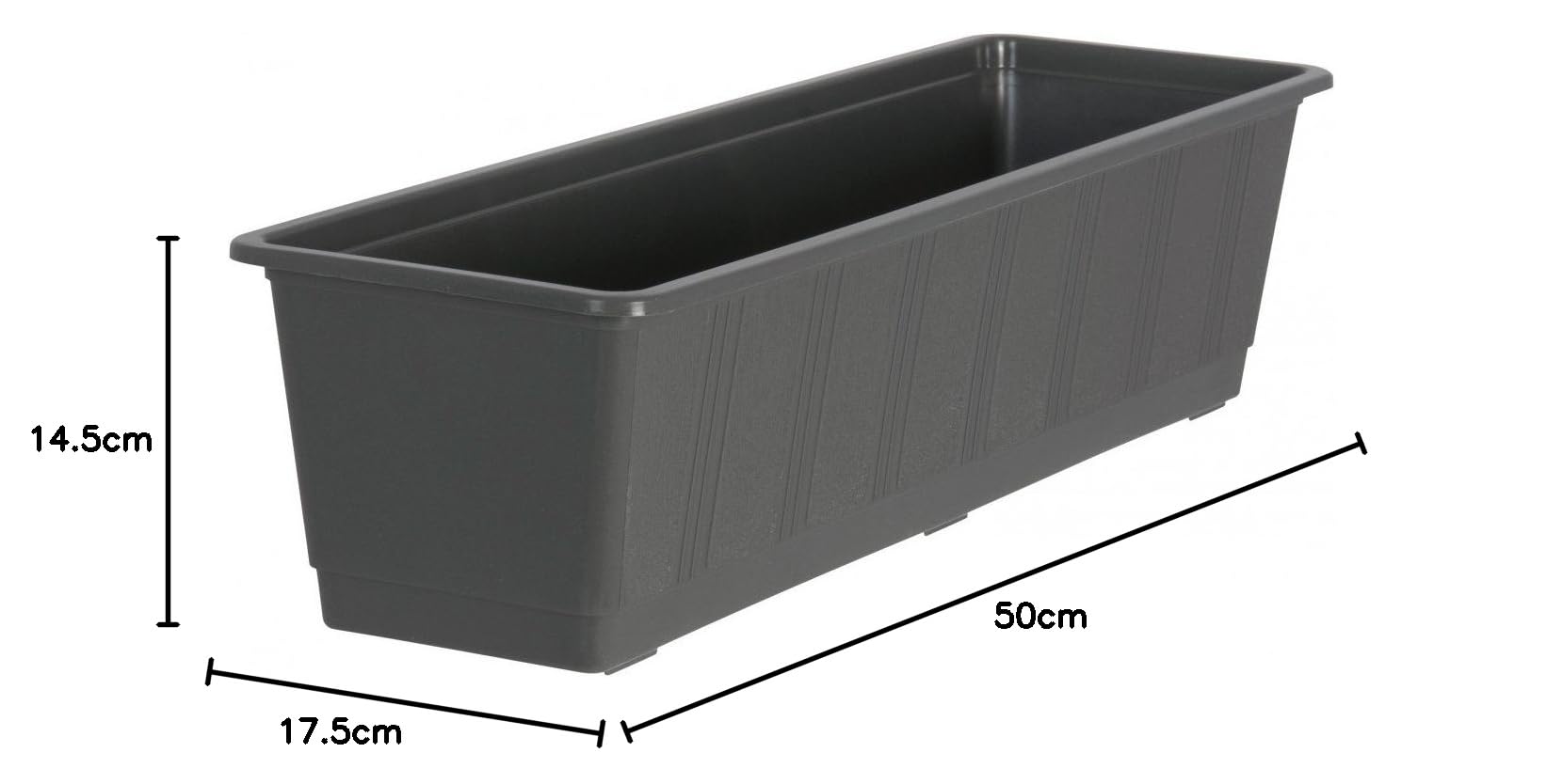 Geli Blumenkasten Standard aus Kunststoff, Farben:anthrazit, Lnge:50 cm :  Amazon.de: Garten