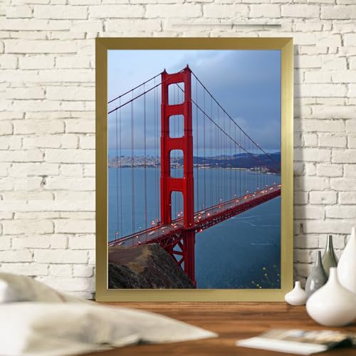 Image of BESCRCL 12x16 Frame Wall Hanging Picture Frames, Gold, 1 Pack