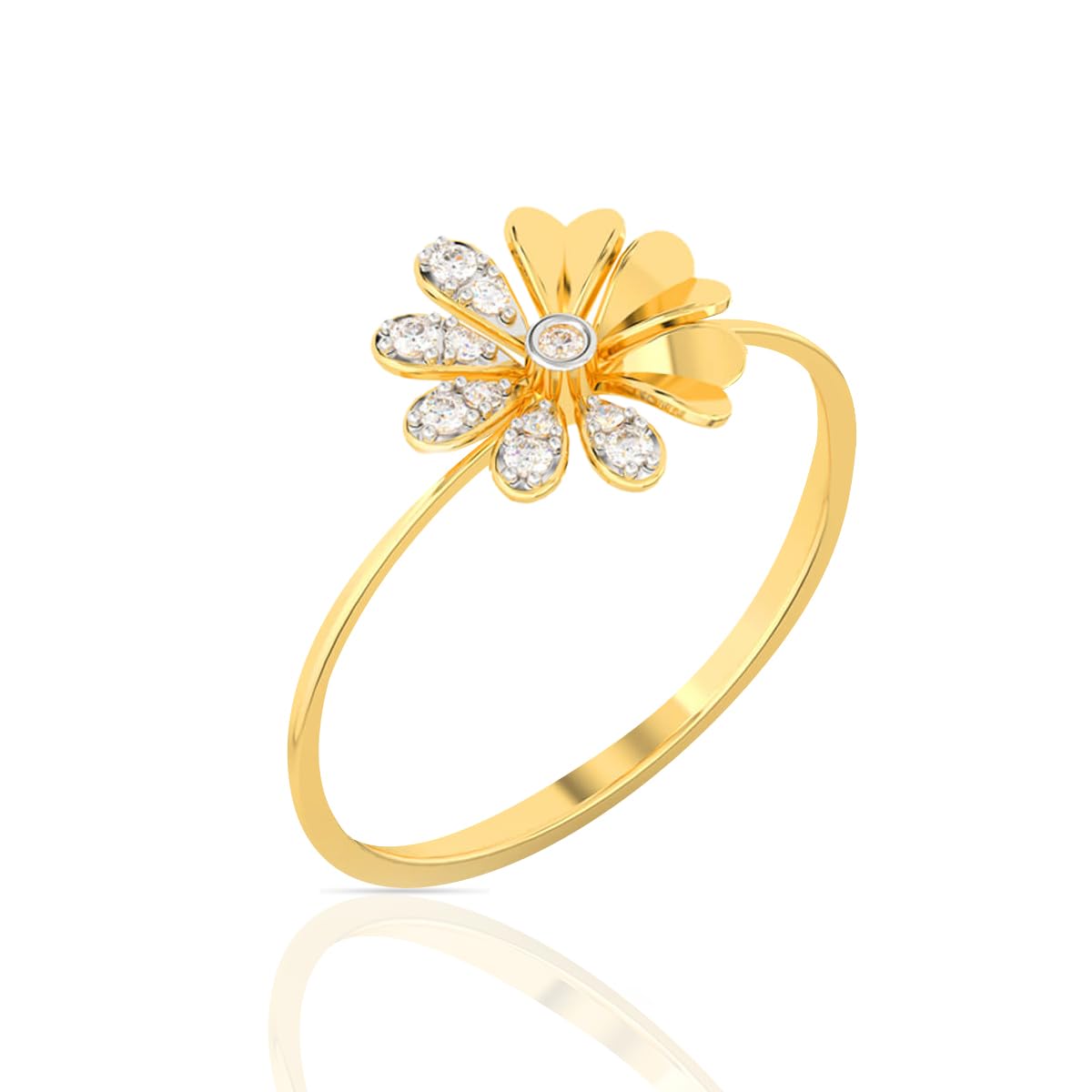 18KT Gold Ring for Women - Stylish Womens Gold Ring - Womens Statement Jewellery for Great Gifting-image-10