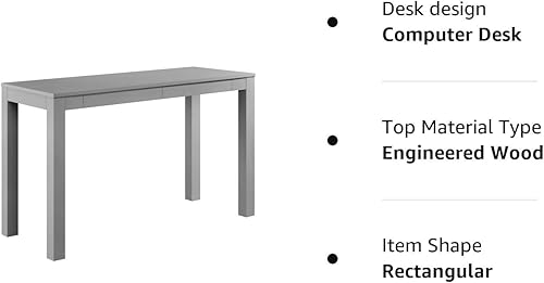 Miniatura 9 de Altra, escritorio amplio XL, con dos cajones, Madera, Gris