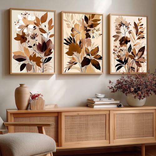 Image of kotart Painting for Wall Decoration - Modern Art Wall Decor Framed Painting for Living Room Bedroom - Framed Wall Posters /Paintings with Frame Set of 3-D (Art 10, 13x17 inch)