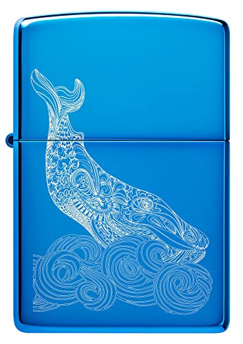 Zippo encendedor de bolsillo azul pulido miniatura 2