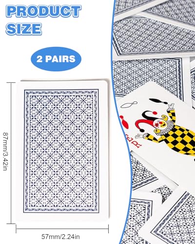 Spielkarten,2 Decks Pokerkarten,Standard Spielkarten,kartenspiel,Playing Cards, Profi Poker, Wasserdichtes,Geeignet für Familienpokerspiele, Partypokerspiele – Bild 3