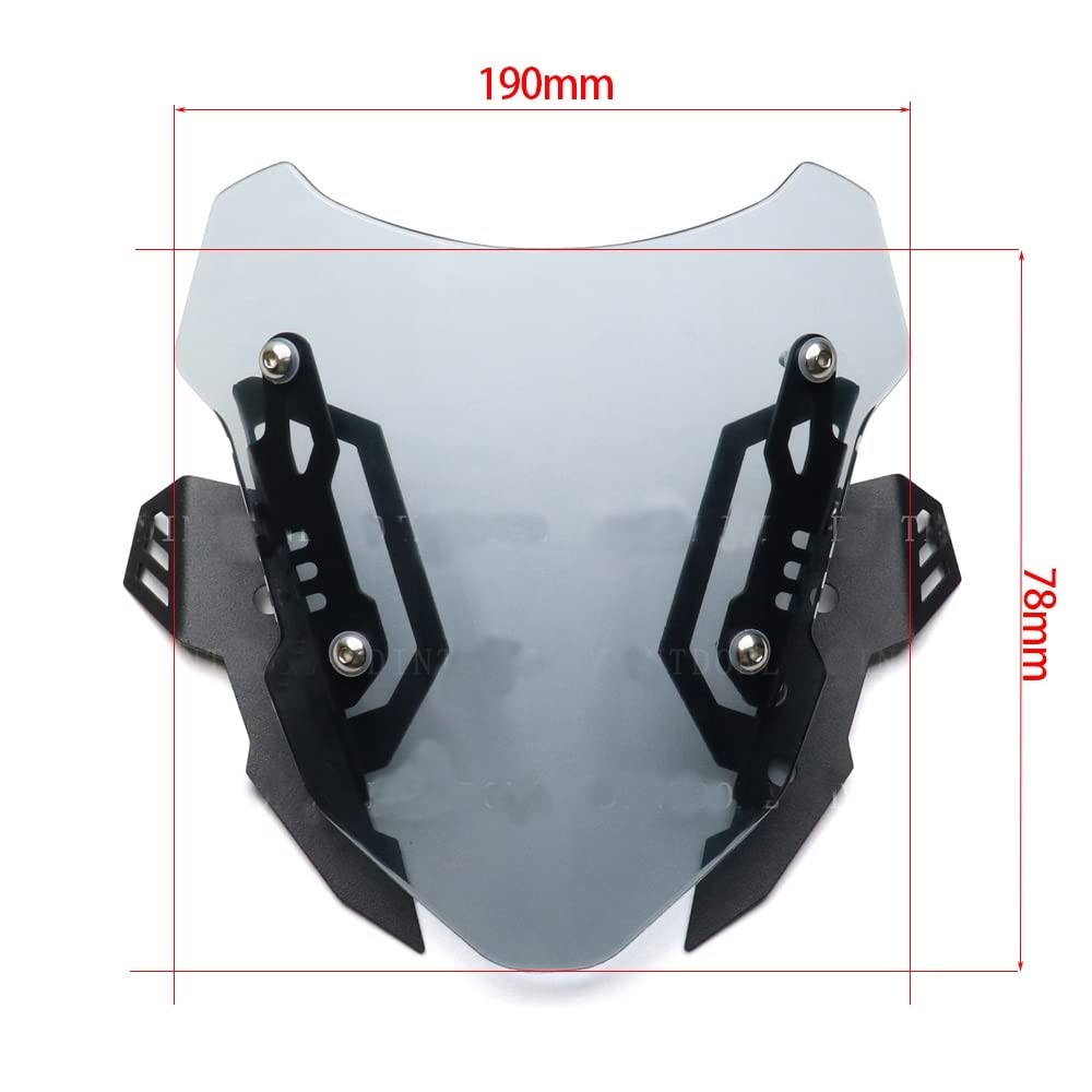 Déflecteur De Vent Pare-brise Pour Yamaha MT125 MT-15 2019-2023 – Accessoire Avant Noir – Protection Anti-vent Et Pluie – Améliore Confort Et Style - 5