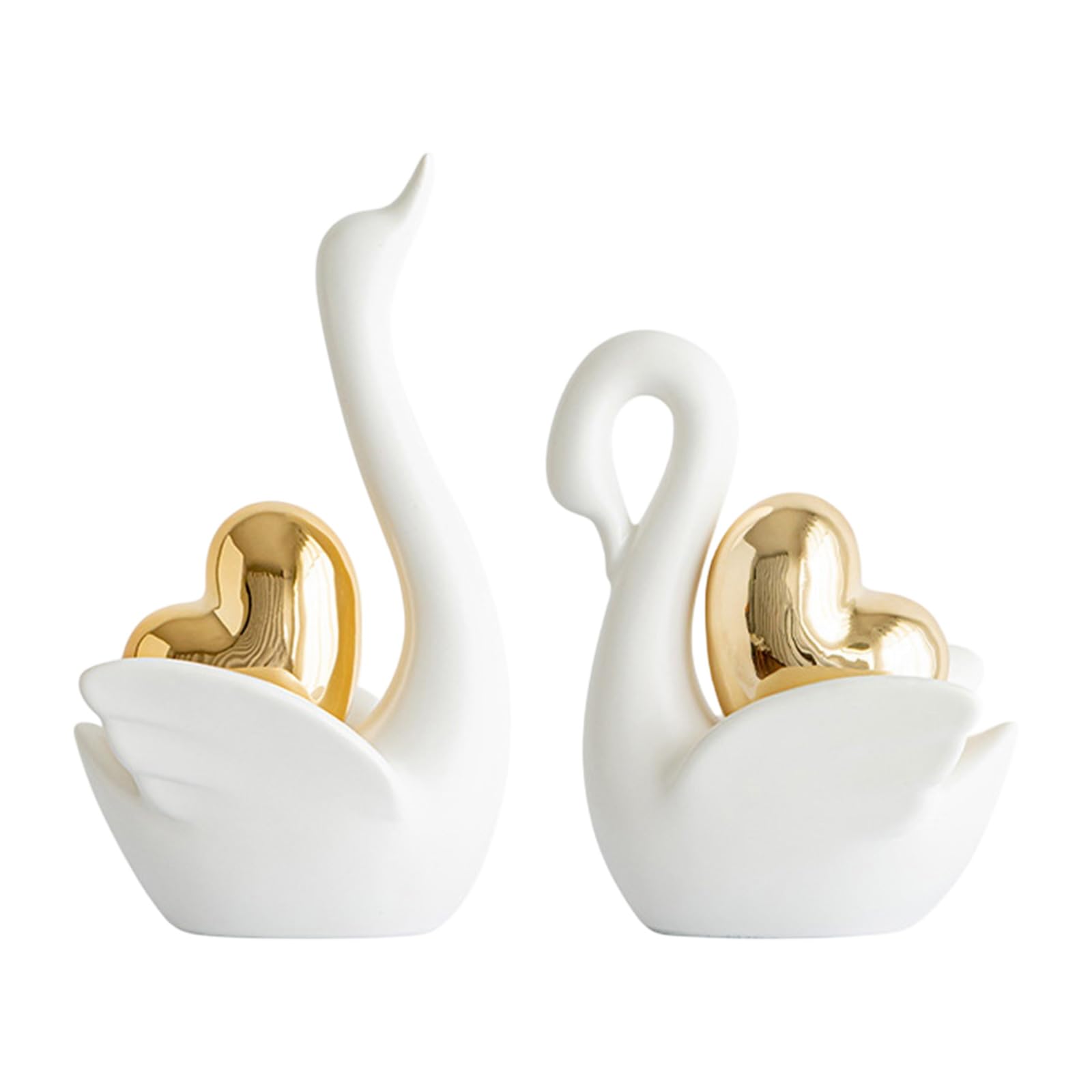 Osniyaw A Ceramic Goose Couple Figures, Lover Statues, Ornament, Decorative Sculptures For Home, Office, Decoration, Collectible, Couple Figure
