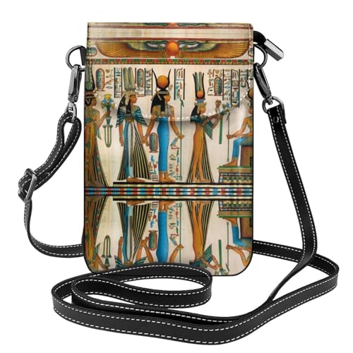 Sac à rabat femme Égypte antique pochette bandoulière légère pour téléphone et voyage