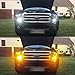 PHINLION Super Bright White Amber Dual Color Switchback 1157 2057 2357 7528 LED Bulbs with Projector for Car Front Turn Signal Parking Lights