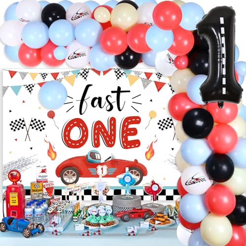 【Facile da assemblare】: basta riempire il palloncino da 30,5 cm con aria e inserire palloncini nei fori sulla striscia del nastro, il piccolo palloncino è fissato sul grande palloncino con punto adesivo. Durante la spedizione, il Fast One Race Car Photo Background avrà pieghe, è necessario gestirlo dopo aver ricevuto il pacco.