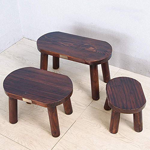 Reposapiés de madera maciza impermeable banco pequeño salón 6