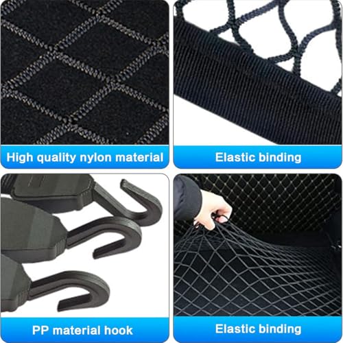 Image of Car Cargo Net for BYD Seal 2023 2024 2025, Adjustable Highly Elastic Trunk Net Storage Luggage Protection Nets Securing Accessories,90cm*30cm