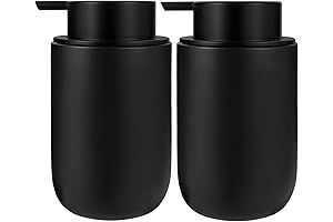 Upgraded Foaming Soap Dispenser Black 2-Pack