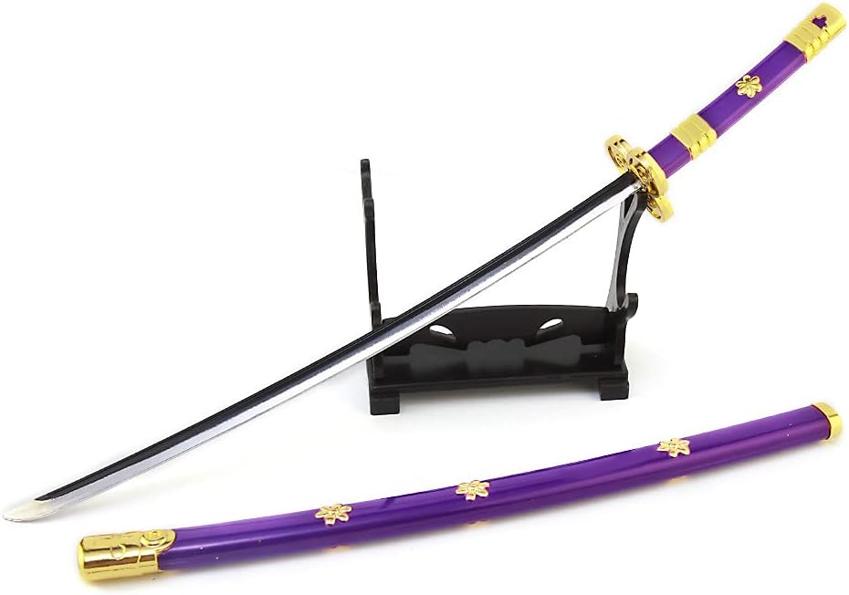 Zoro Swords Roronoa Zoro Katana Swords Cosplay 9.84 Inches Original Textures for Anime,Suitable for Cosplay, Decoration, Collection, Stage Performance and Gift.