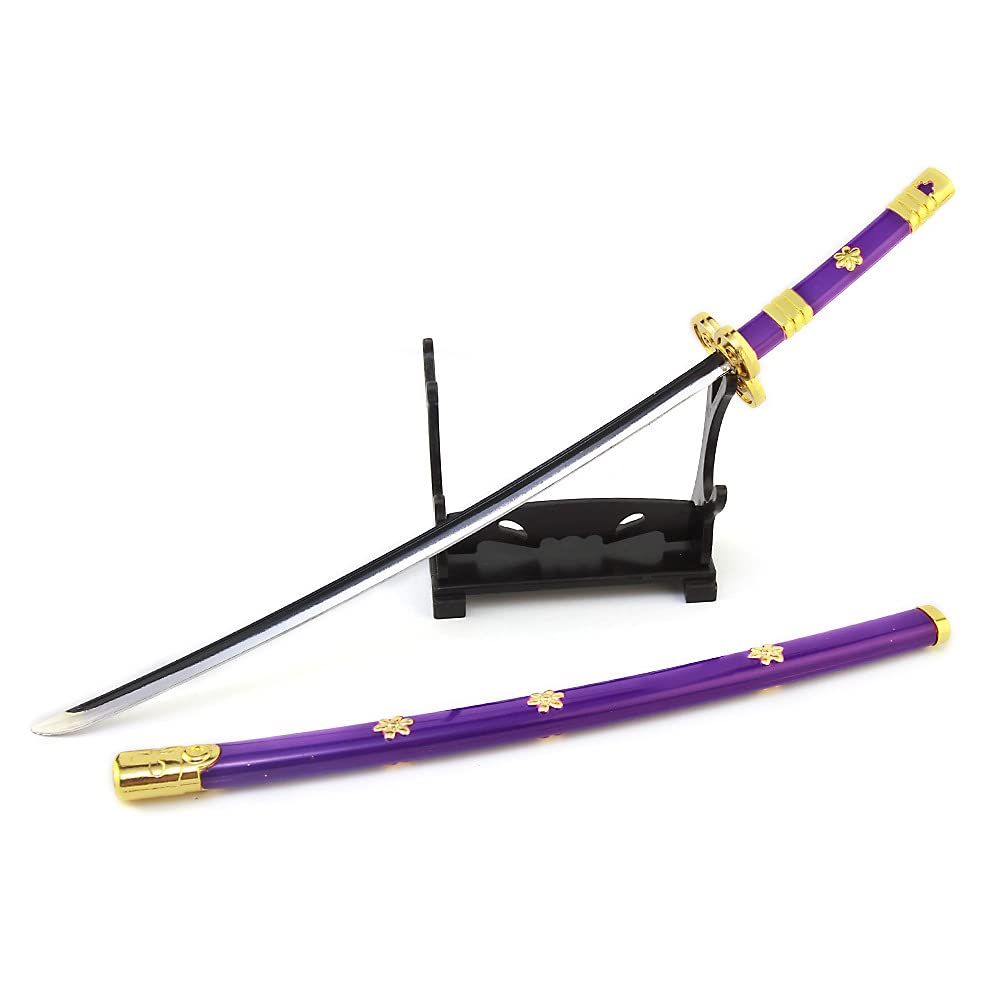 CKHOFZoro Swords Roronoa Zoro Katana Swords Cosplay 9.84 Inches Original Textures for Anime,Suitable for Cosplay, Decoration, Collection, Stage Performance and Gift.