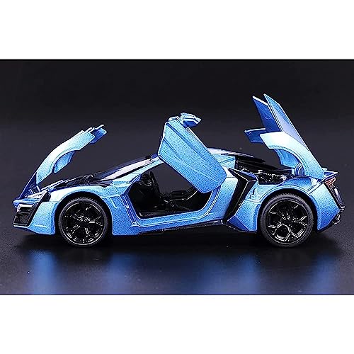 Image of Kids Toy car Playsets 1:32 Diecast Metal Car Hyper Toy Car for Kids Pull Back Metal Cars with 4 Openable Doors Light and Musical Sound (Multi)