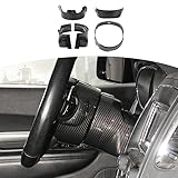 RT-TCZ for Charger Steering Wheel Dash Trim Carbon Fiber Interior Accessories for Chrysler 300C 2015 Up for Dodge Challenger 2015 Up Charger 2011 Up Durango 2014 Up