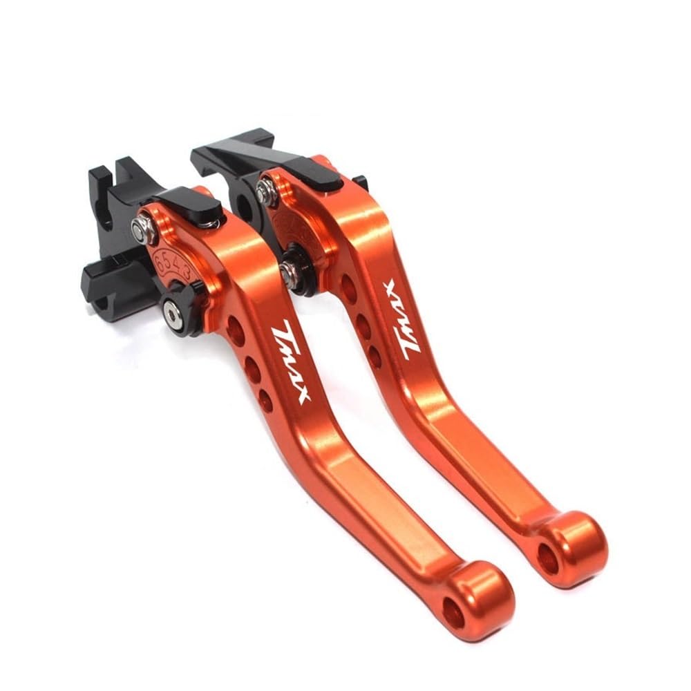 Gfjvcgjru Orange Motorcycle Brake Clutch Levers Motorcycle Accessories Fit For Ya&Maha Tmax500 2001-2007 Cnc Adjustable Brake Handle Clutch Levers