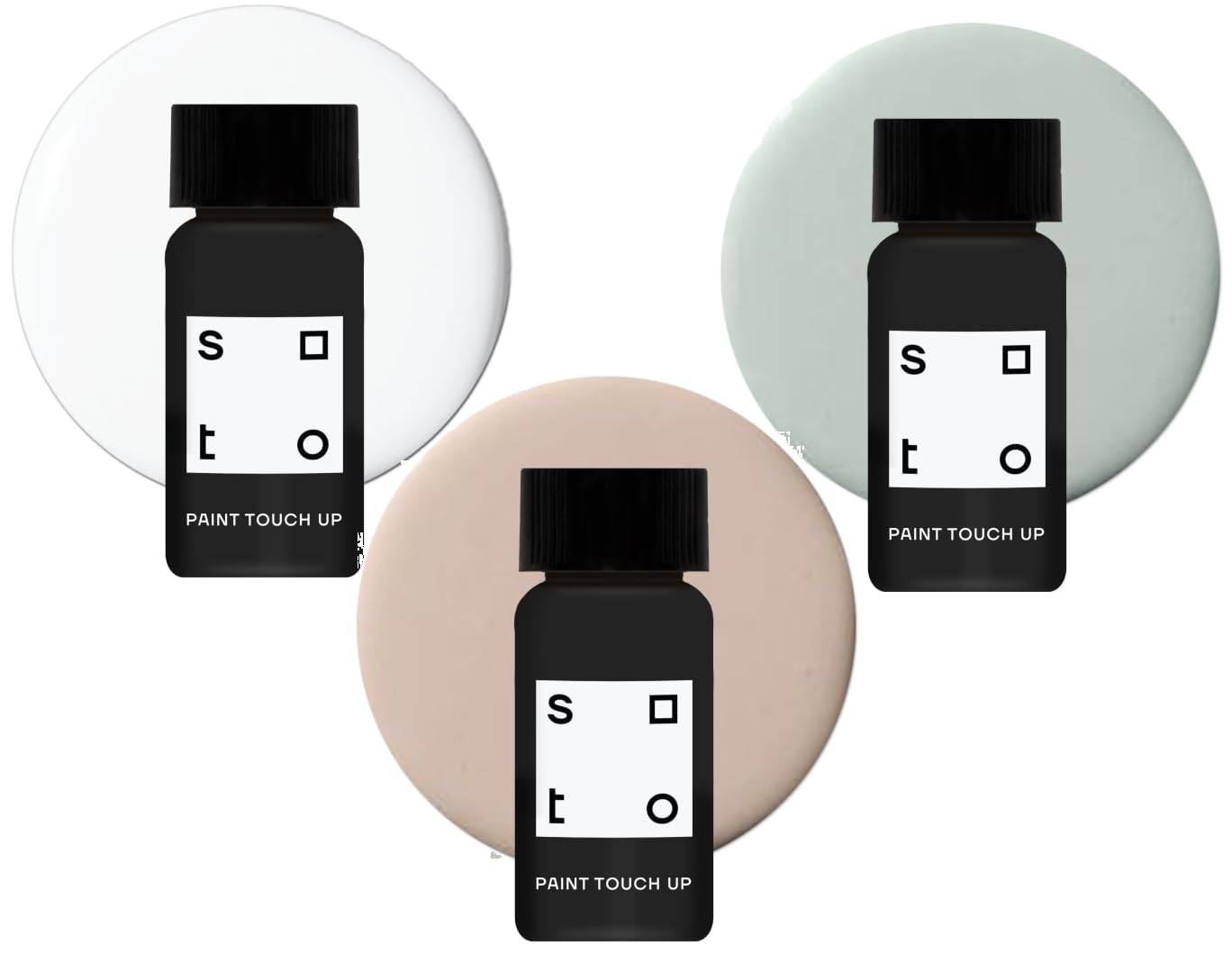 soto Appliance + Porcelain High-Gloss Paint Touch Up Set of 3, 10mL each