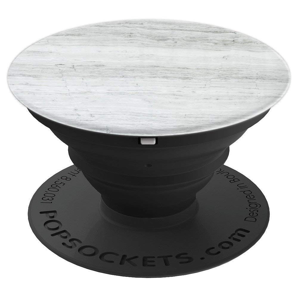 Smoke Gray Maple Wood Pattern Design PopSockets Grip and Stand for Phones and Tablets