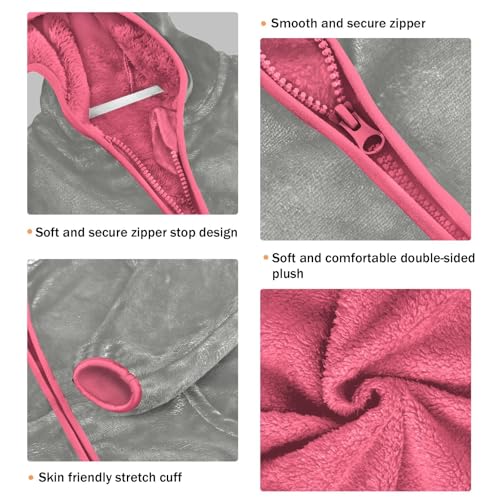 GuoChe Grey Girls Sherpa Lined Hoodie3