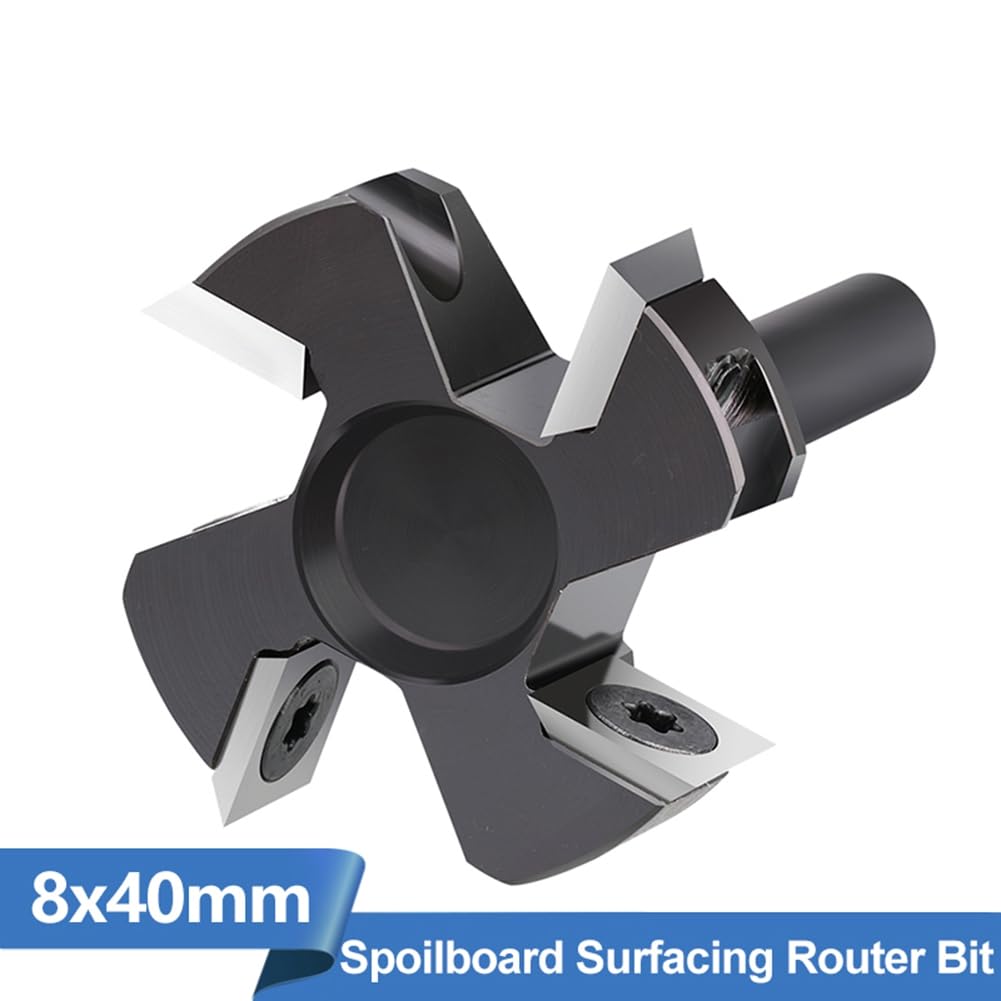 Insertos de Fresadora de Superficie CNC de 8x40 Mm, Bit de Carburo para Cepilladora de Madera, Planificado de Losas, Cortador de Fresado de Madera.