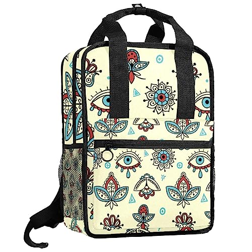 Sac à dos pour garçons ethnique multicolore de 35.5cm équipé de bretelles réglables