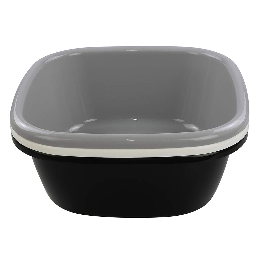 Fiaze 12 Quart Plastic Wash Basin / Dish Pan, Set of 4