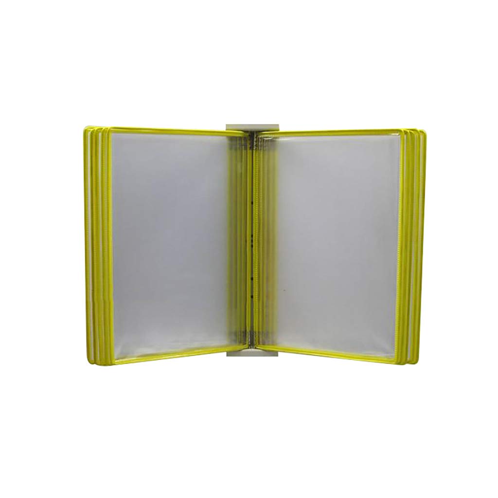 OLSKFUH Wall Mount Reference Display System, Hanging Wall File Organizer,Flip Holder, Wall-Mounted Magnetic Display 33 * 23 8Cm,Folders,C