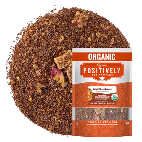 Image of Organic Positively Tea Company, Red Christmas Rooibos Tea, Loose Leaf, 4 Ounce