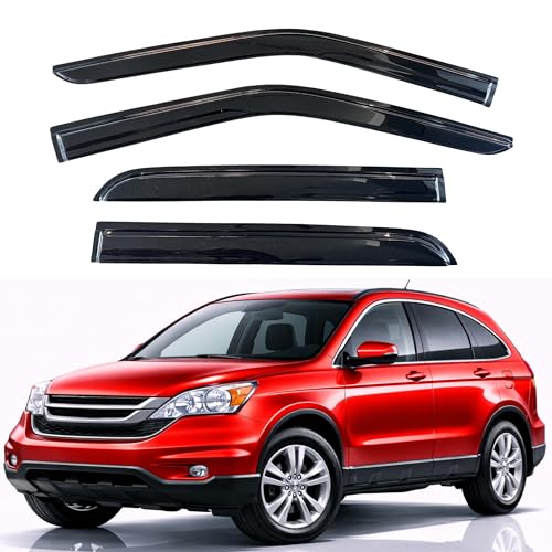 Image of KPY Rain Guards Fit for 2007-2011 Honda CRV, Out-Channel Window Visors Vent Wind Deflectors 4PC, Car Accessories for 07-11 CR-V