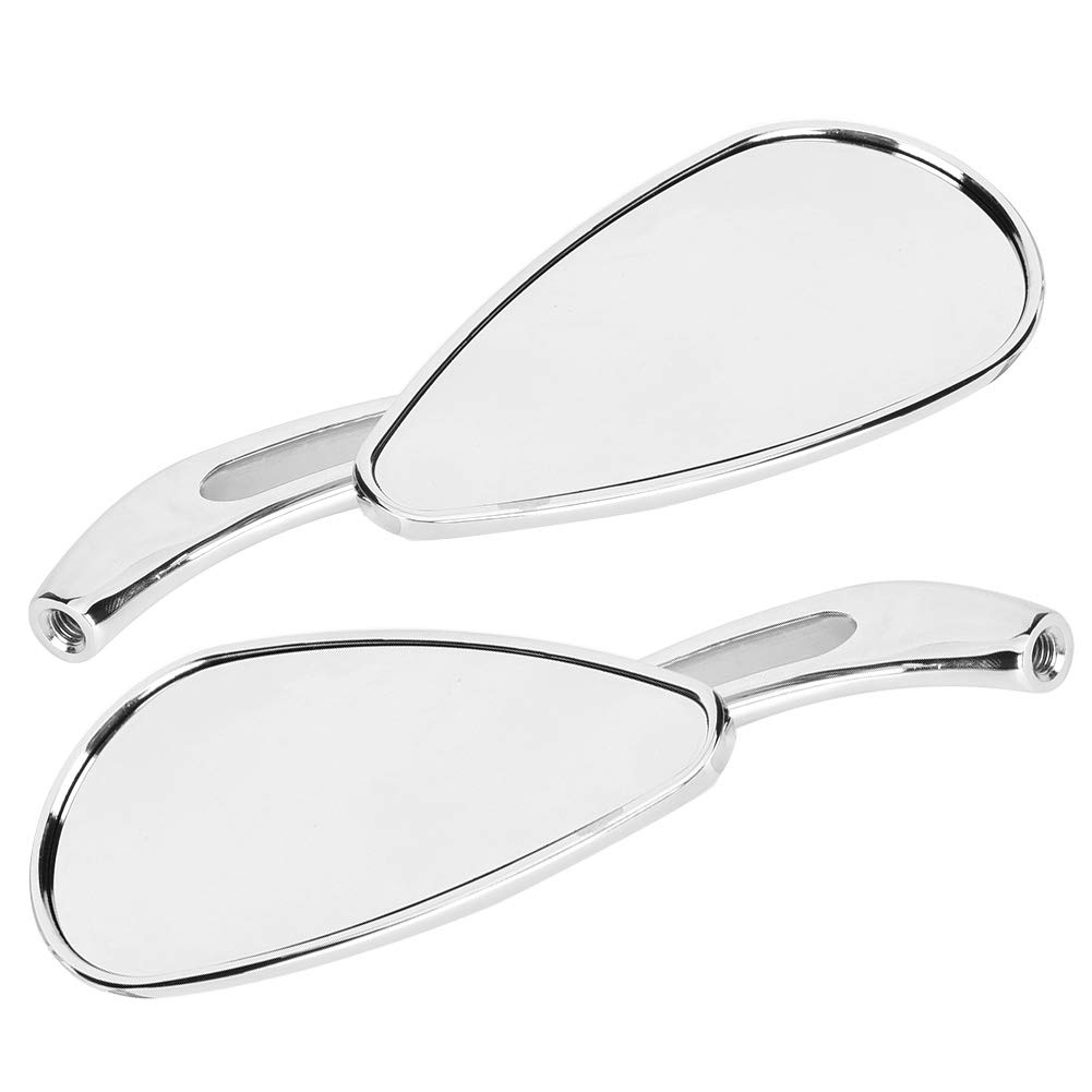 Specchietti per Moto, Specchietto Retrovisore Convesso per Moto da 8 mm 10 mm, Specchietti Retrovisori Cromati per Moto Riflettore per Manubrio a Goccia a Forma di Teschio
