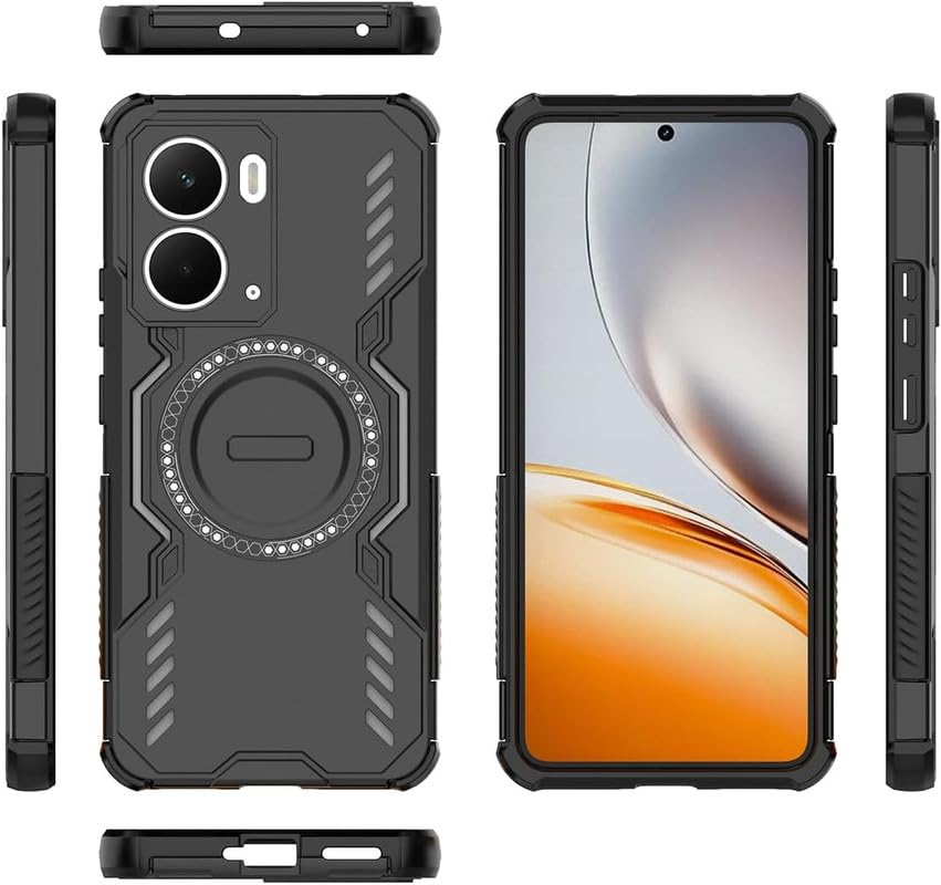 Image of SkyTree Ultra Shockproof Back Cover Shockproof with AirBag Corners, Heat Dissipation, TPU+PC Hybrid Cover for Realme P3 5G