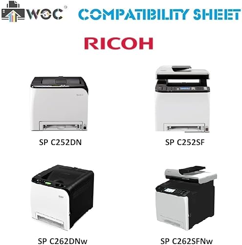 Miniatura 4 de WOC Compatible Toner Cartridge Replacement for Ricoh 407653  Type SP C252HA (Black) for Use in SP C252  SP C262