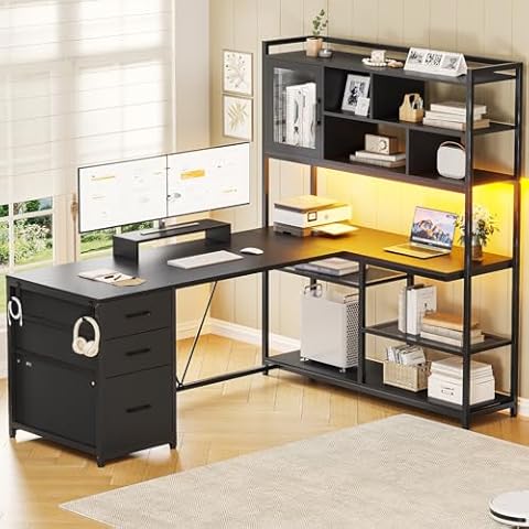 SEDETA L Shaped Computer Desk Cover