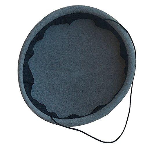 Lawliet Circle Wool Felt Pillbox Beret Hat Millinery Fascinator Base Cocktail Party A215 (Gray) #TOP2