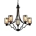 Justice Design Group FSN-8500-40-MROR-DBRZ Fusion Collection Argyle 1-Light Wall Sconce