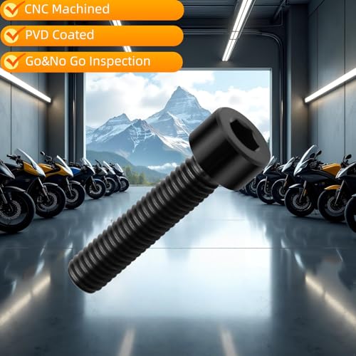Image of M8x30mm Titanium Bolts, Black, 6PC