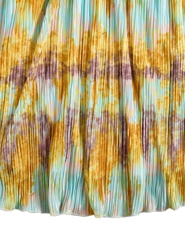 Image of SOLY HUX Women's Tie Dye Cami Dress Halter Backless Sleeveless A Line Short Summer Dresses Sundress