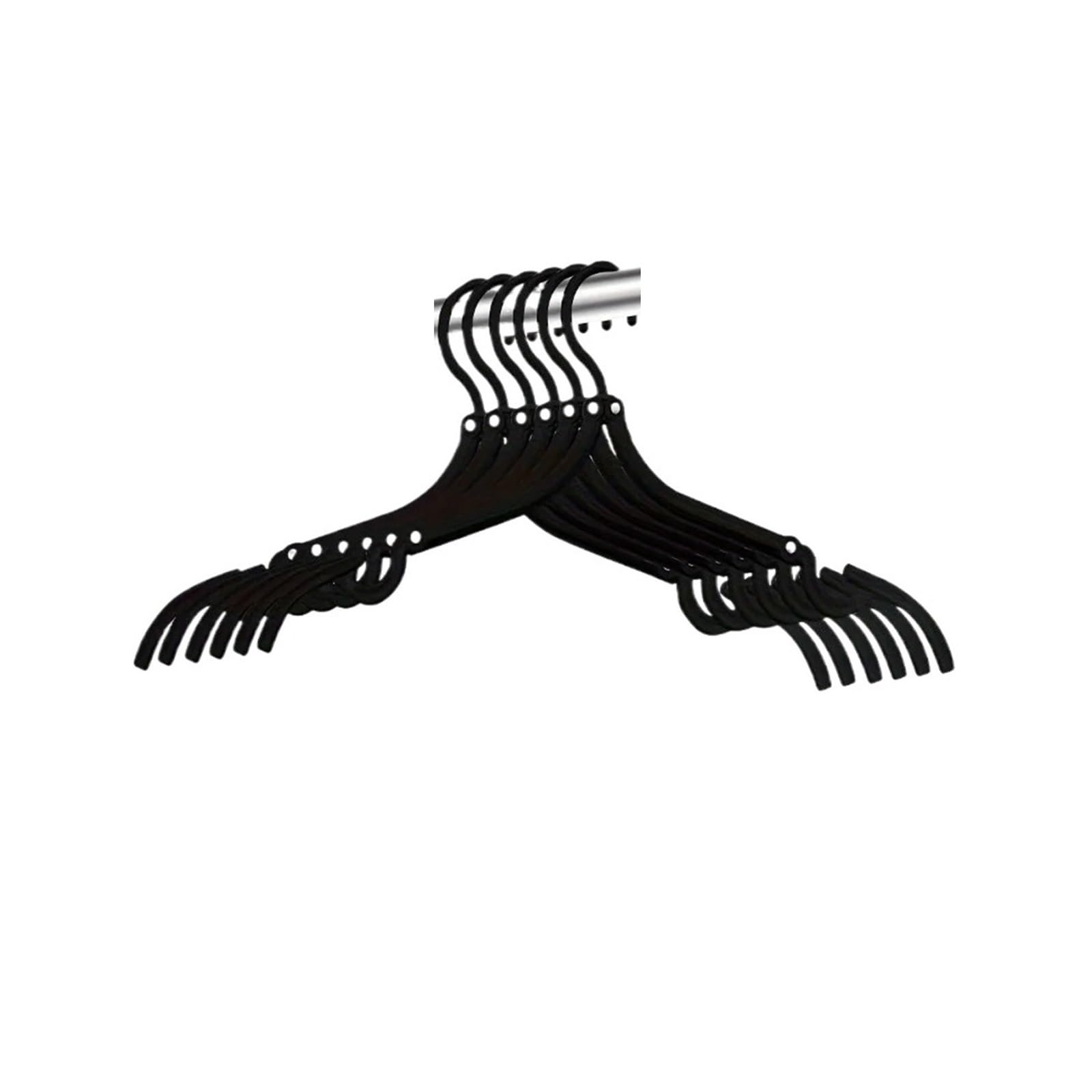 6pcs Hangers, Portable Folding Clothes Foldable Drying Rack