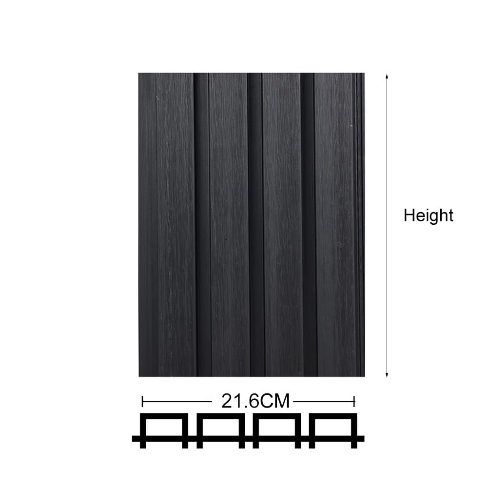 Pannello di recinzione per la privacy, in legno composito e plastica, per giardino e patio, pannello decorativo a doghe, perfetto per terrazze e cortili