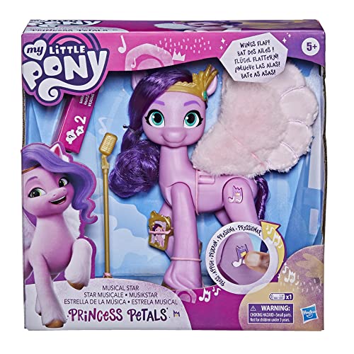 My Little Pony: A New Generation Film Musical Star Princess Petals - 15-cm Pony Toy that Plays Music for Children 5 and Up F1796 - Image 3