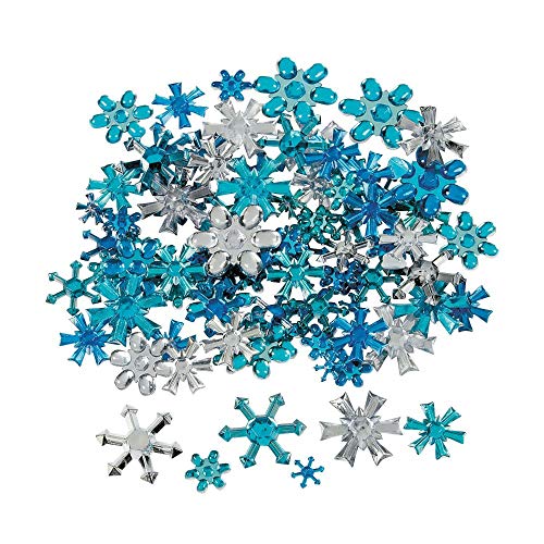 Plastic Snowflake Gems