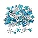 Fun Express Snowflake Jewel Assortment (150 Pieces) Bulk Christmas Winter Craft Supplies