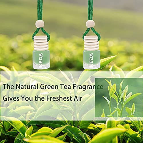 Image of ikeda fragrance Car Air Freshener 4ml Car Scents | 6pcs 45-Days Keep Fragrance | Automotive Hanging Diffuser Bottles | Remove Auto Odor Long-Lasting Fresh Air for Home Deodorize (Tea, 6pcs)