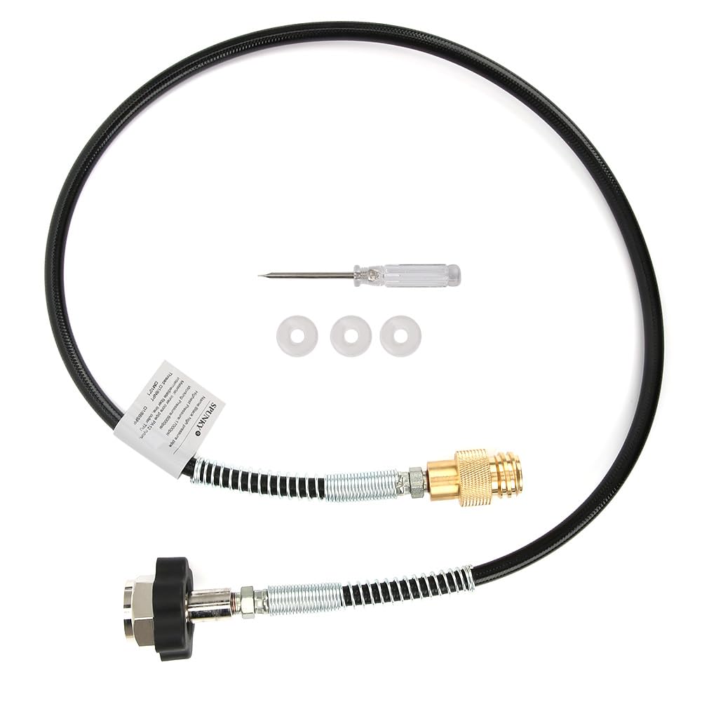 Tubo per soda G1 2 14 Tubo dell'aria ad alta pressione per esterni con ditale Lunghezza 1 m Costruzione in alluminio resistente per sistemi di erogazione di acqua gassata e