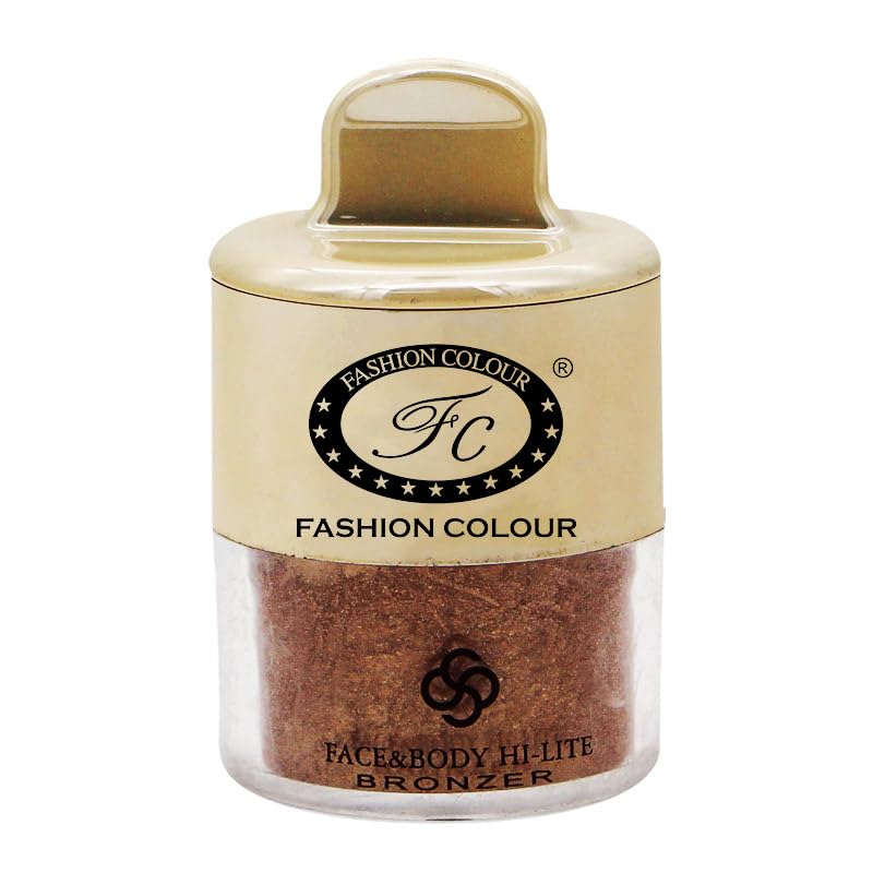 Image of FASHION COLOUR Face and Body Hi-Lite Bronzer | Highlighter For Effortless Shine | Soft Glow Highlighter | Mettalics Body Shimmer | 4g | Shade 13