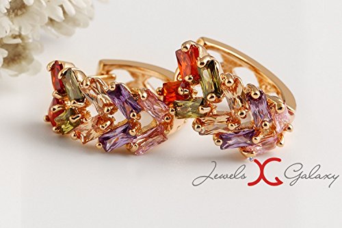 Luxuria 18K Rose Plated CZ Earrings For Women