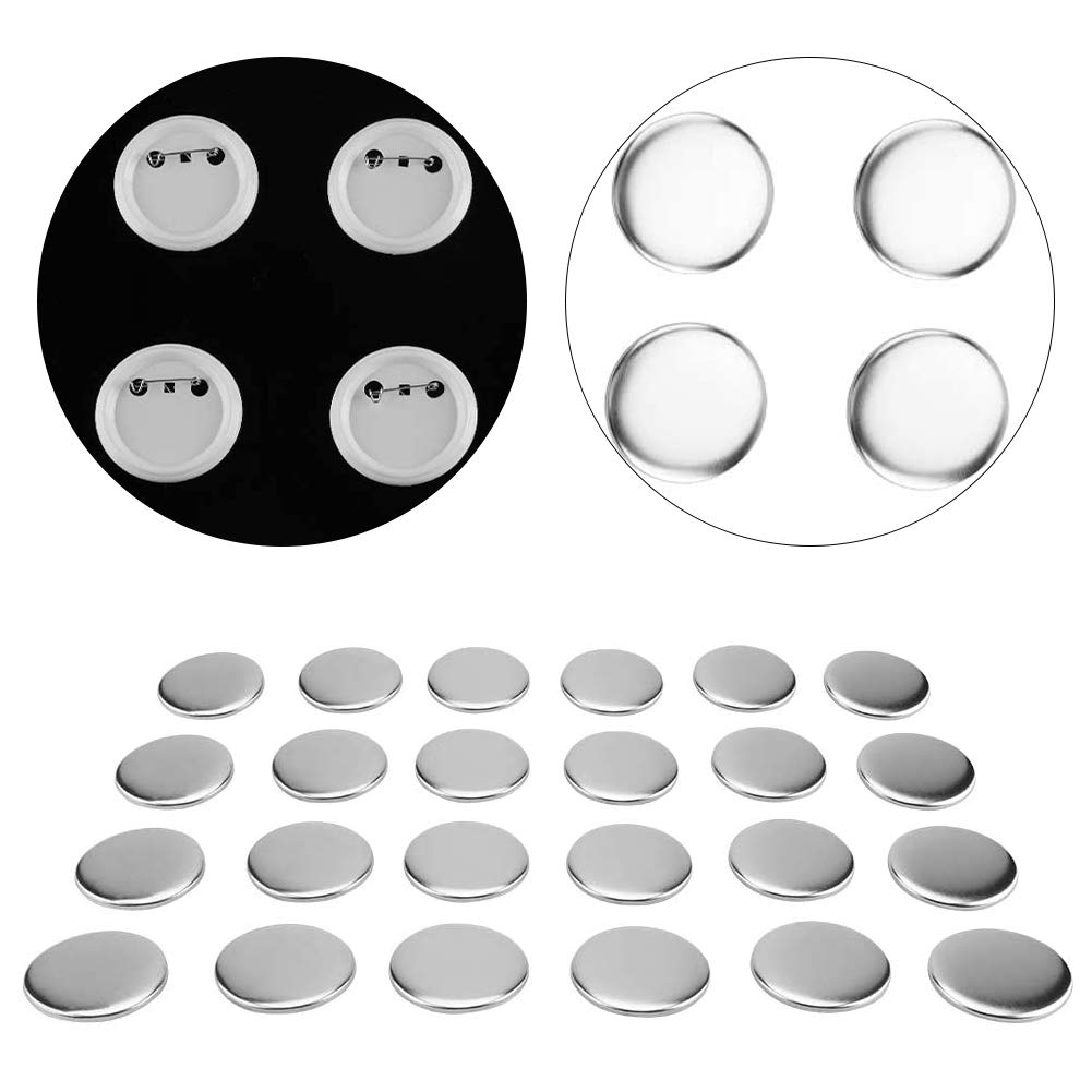 Semme 58mm Puste Przypinki do Przypinek 1000 Sztuk DIY Konfigurowalne Części do Toreb na Ubrania Rękodzieło Wysokiej Jakości Przypinki Wielokrotnego Użytku z Metalowym Podkładem
